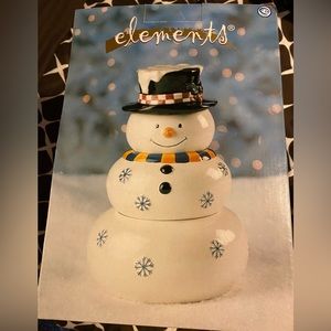 Snowman ⛄️ stackable snack set!